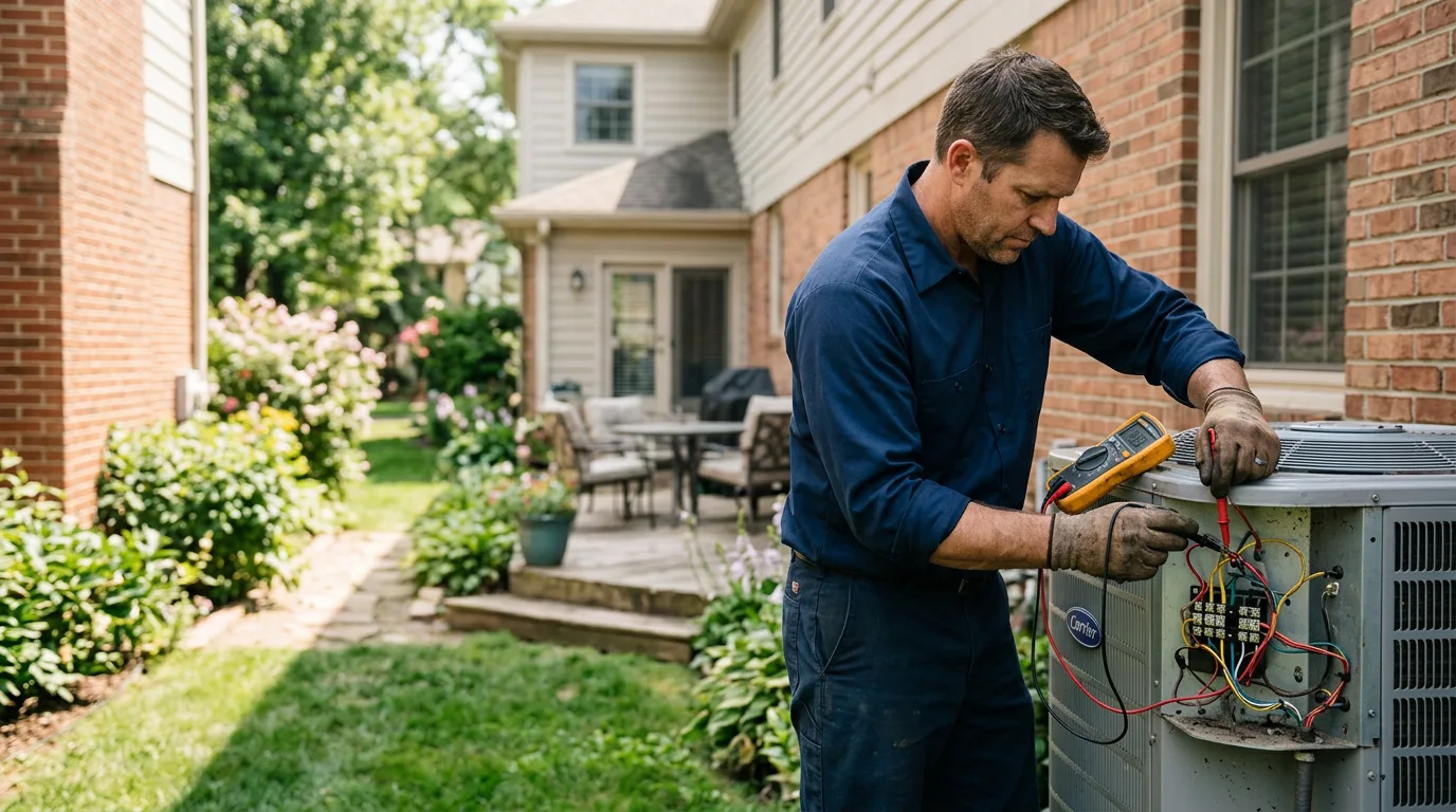 HVAC technician working near Warrens, WI